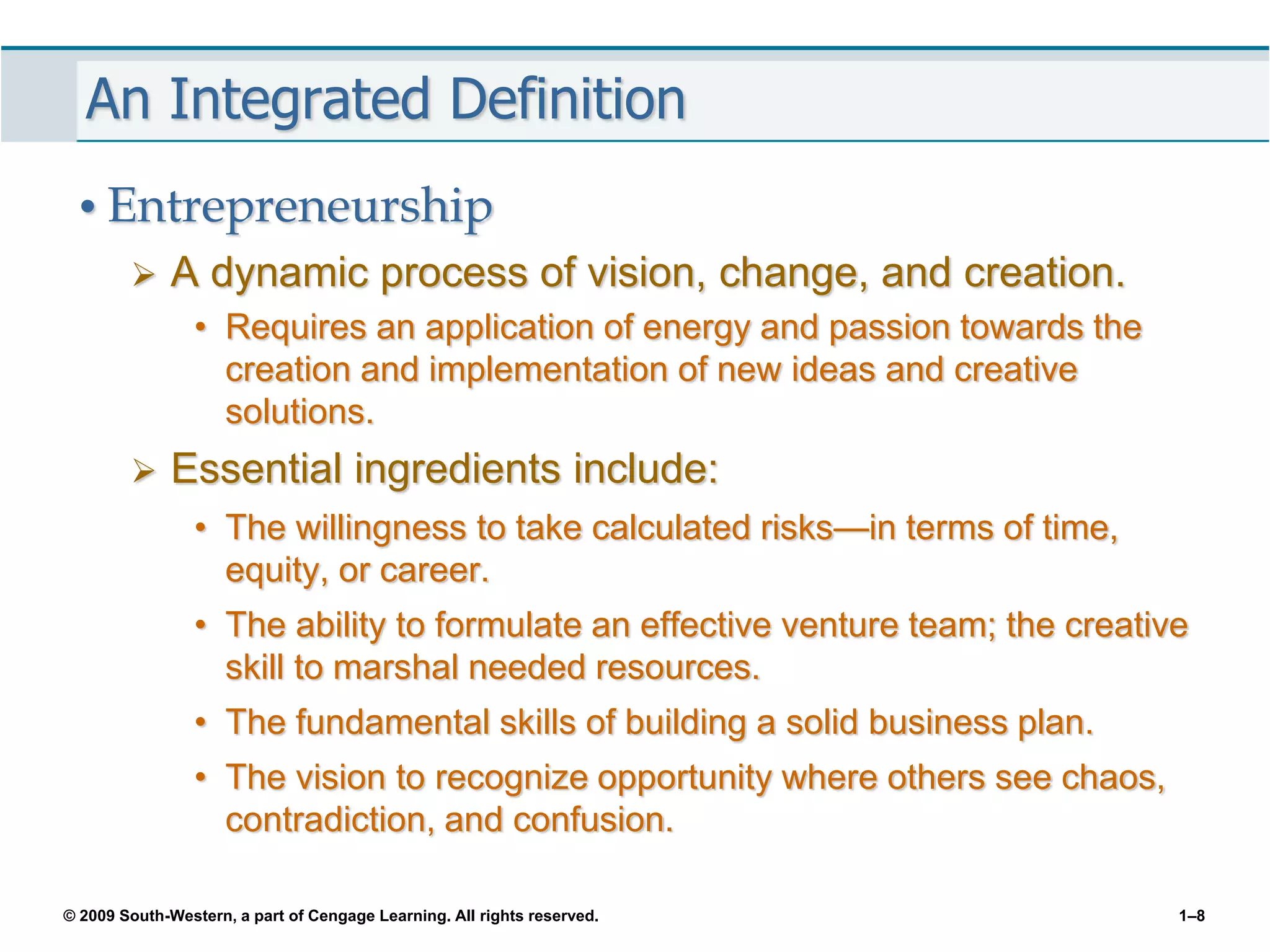 Chapter 1 The Revolutionary Impact of Entrepreneurship | PPT