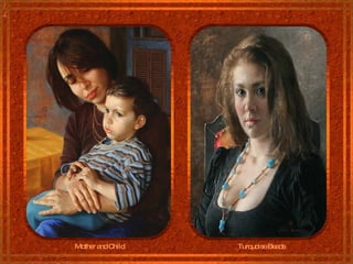 Mother and Child Turquoise Beads 