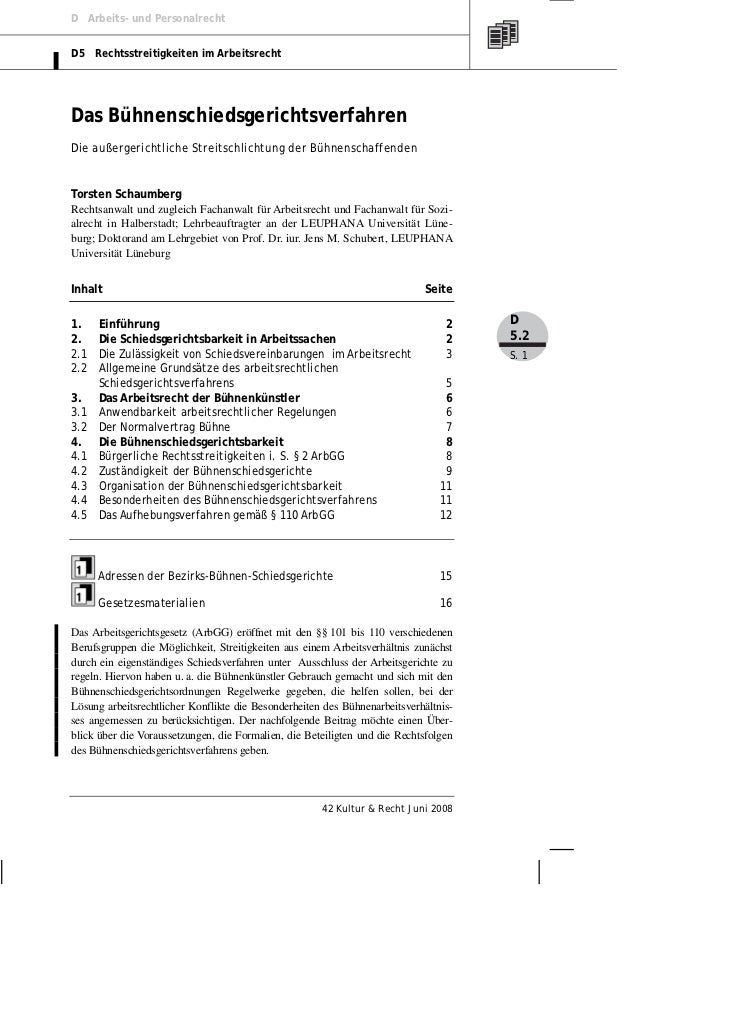 Schaumberg: Das Bühnenschiedsgerichtsverfahren. Die außergerichtliche Streitschlichtung der ...