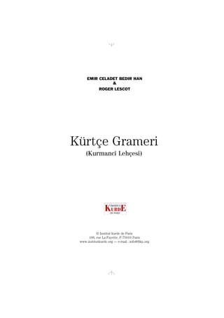 Kürtçe Dil Yapısı (Gramer) / Kurdish Gramer | PDF