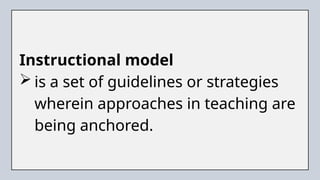 Physical Education and Health: Instructional Models | PPTX