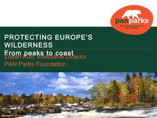 PROTECTING EUROPE’S
  WILDERNESS
  From peaks to coast
  Zoltan Kun, Executive Director
  PAN Parks Foundation




Paanajärvi NP © Viktor Gritsuk
 