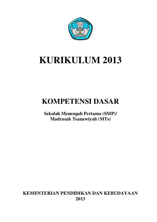 Kurikulum 2013 Kompetensi Dasar Smp Ver 3 3 2013
