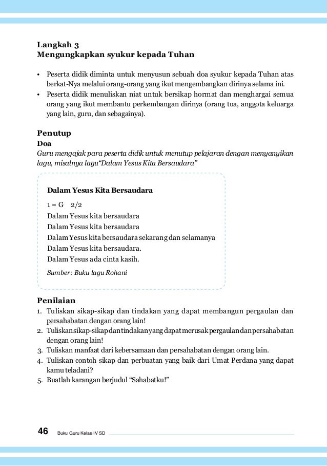 Kurikulum 2013 Kelas Iv Sd