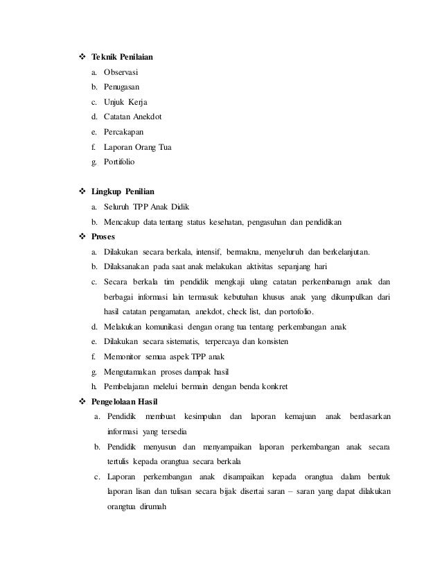 Kurikulum baru 2014 2015 TK Muslimat NU 05 Darul Rohmah 