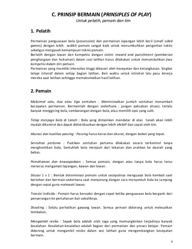 Kurikulum Sepak Bola Indonesia Part1