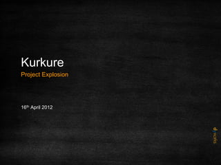 Kurkure
Project Explosion




16th April 2012
 