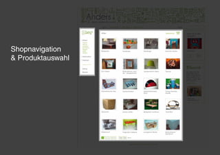 Shopnavigation
& Produktauswahl
 