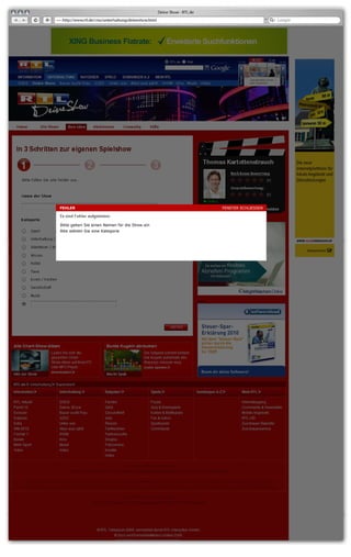 Social Media Strategie Kursergebnis: RTL