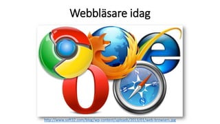 Webbläsare idag
http://www.soft32.com/blog/wp-content/uploads/2013/01/web-browsers.jpg
 