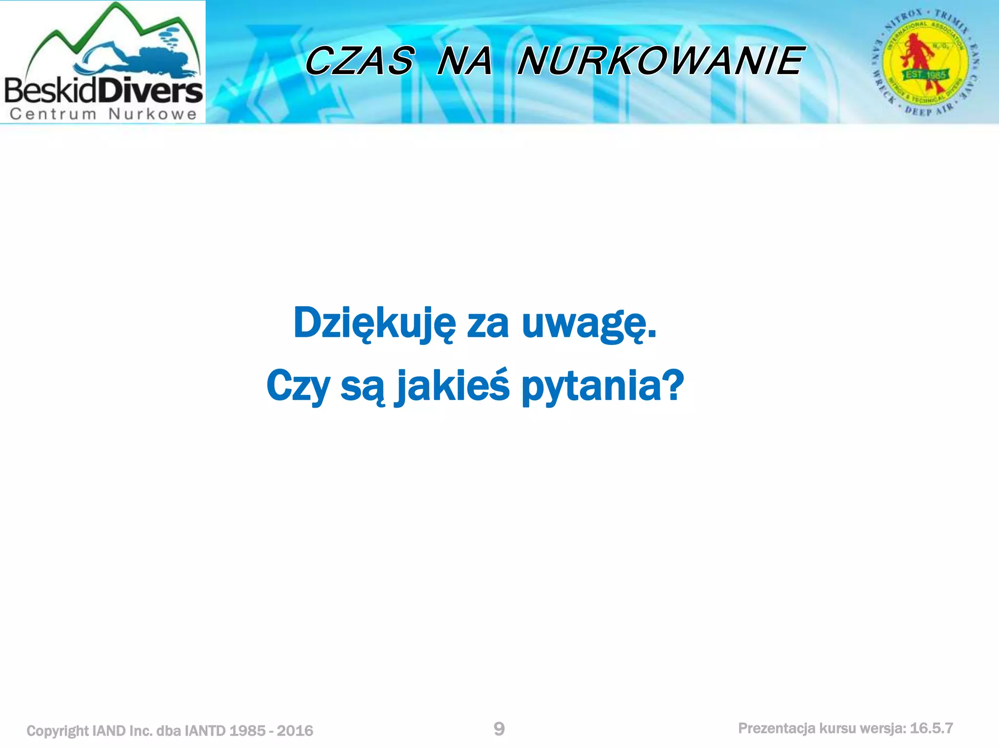 Kurs nurkowy elite diver prezenatcja BeskidDivers