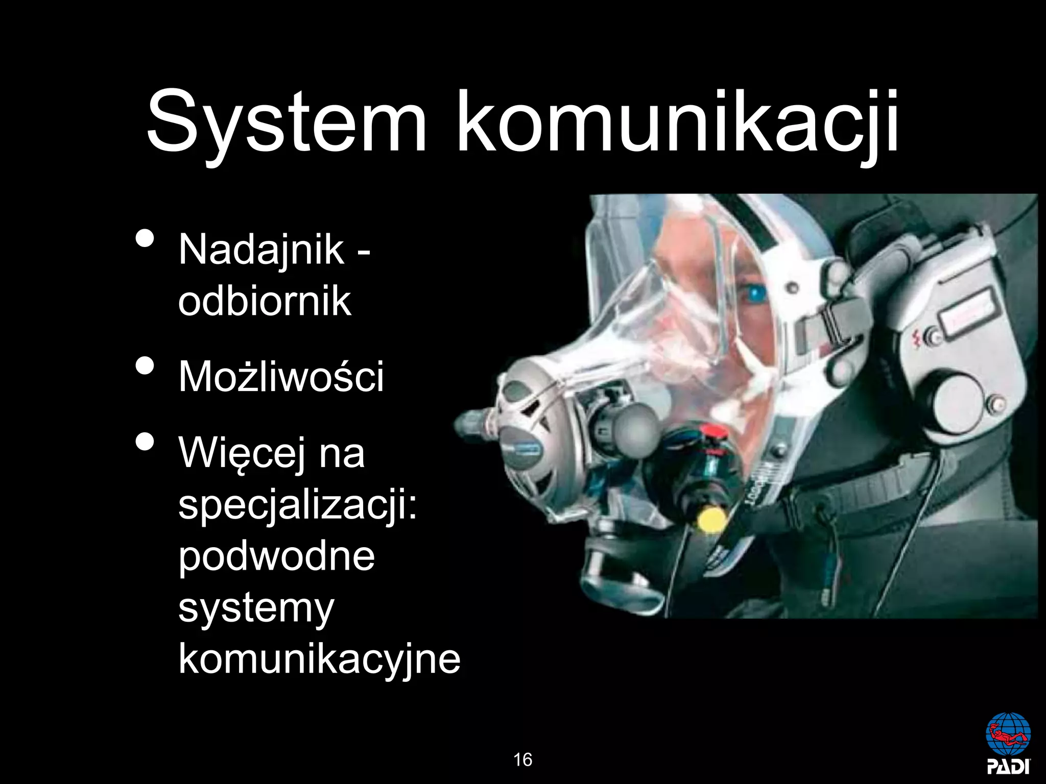 Kurs nurkowy maska pelno twarzowa prezentacja p