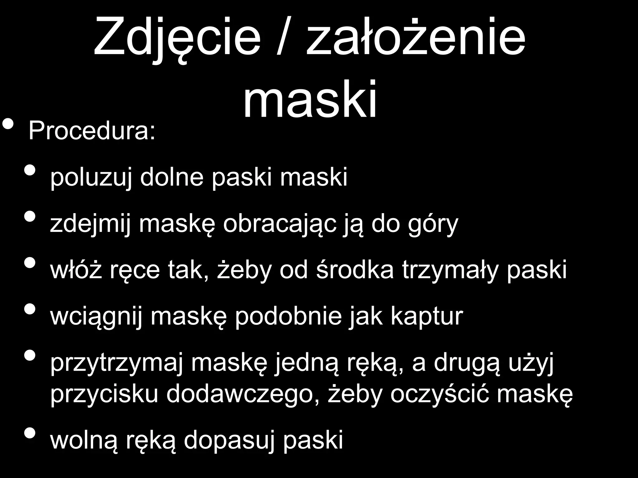 Kurs nurkowy maska pelno twarzowa prezentacja p