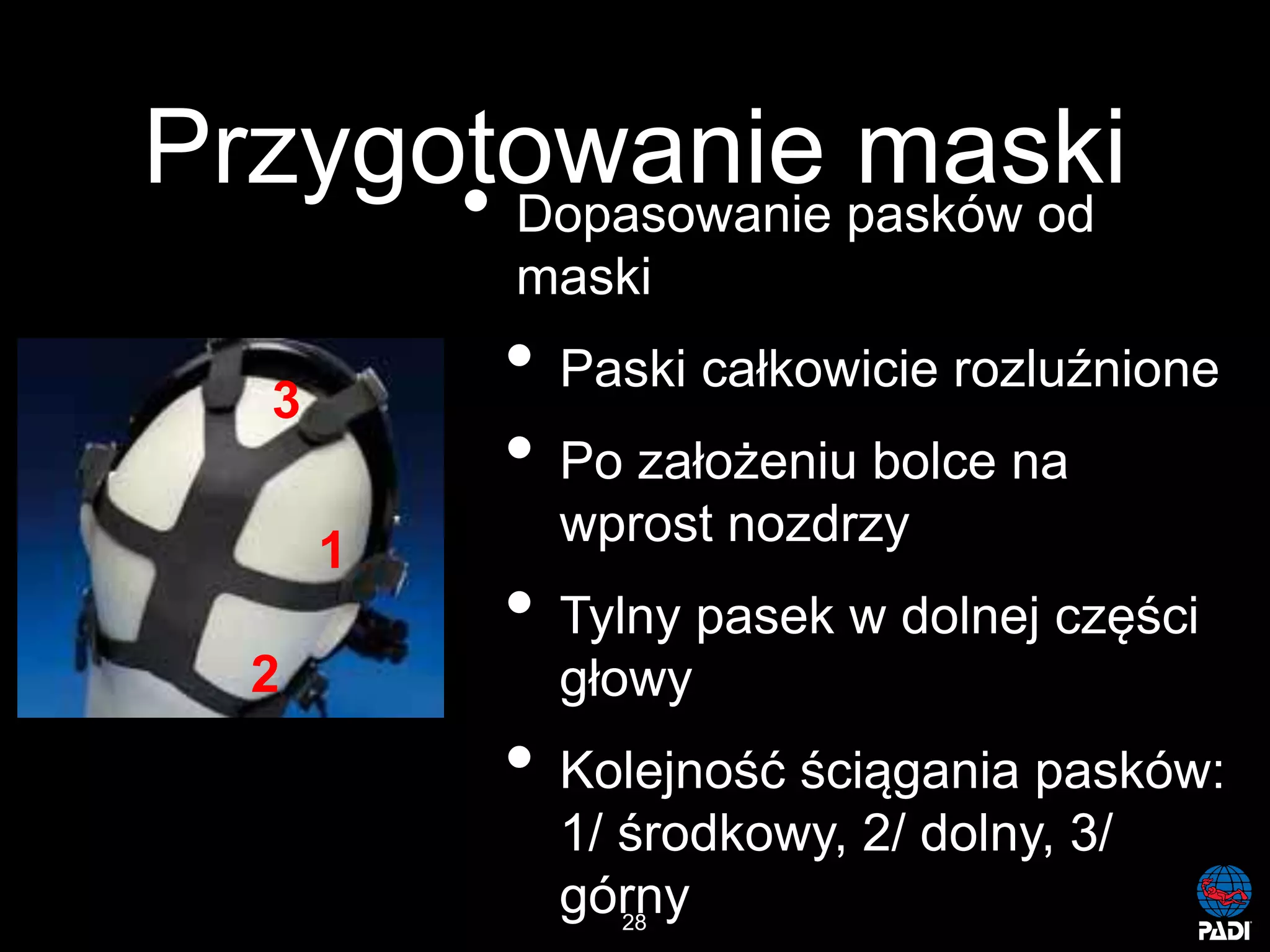 Kurs nurkowy maska pelno twarzowa prezentacja p