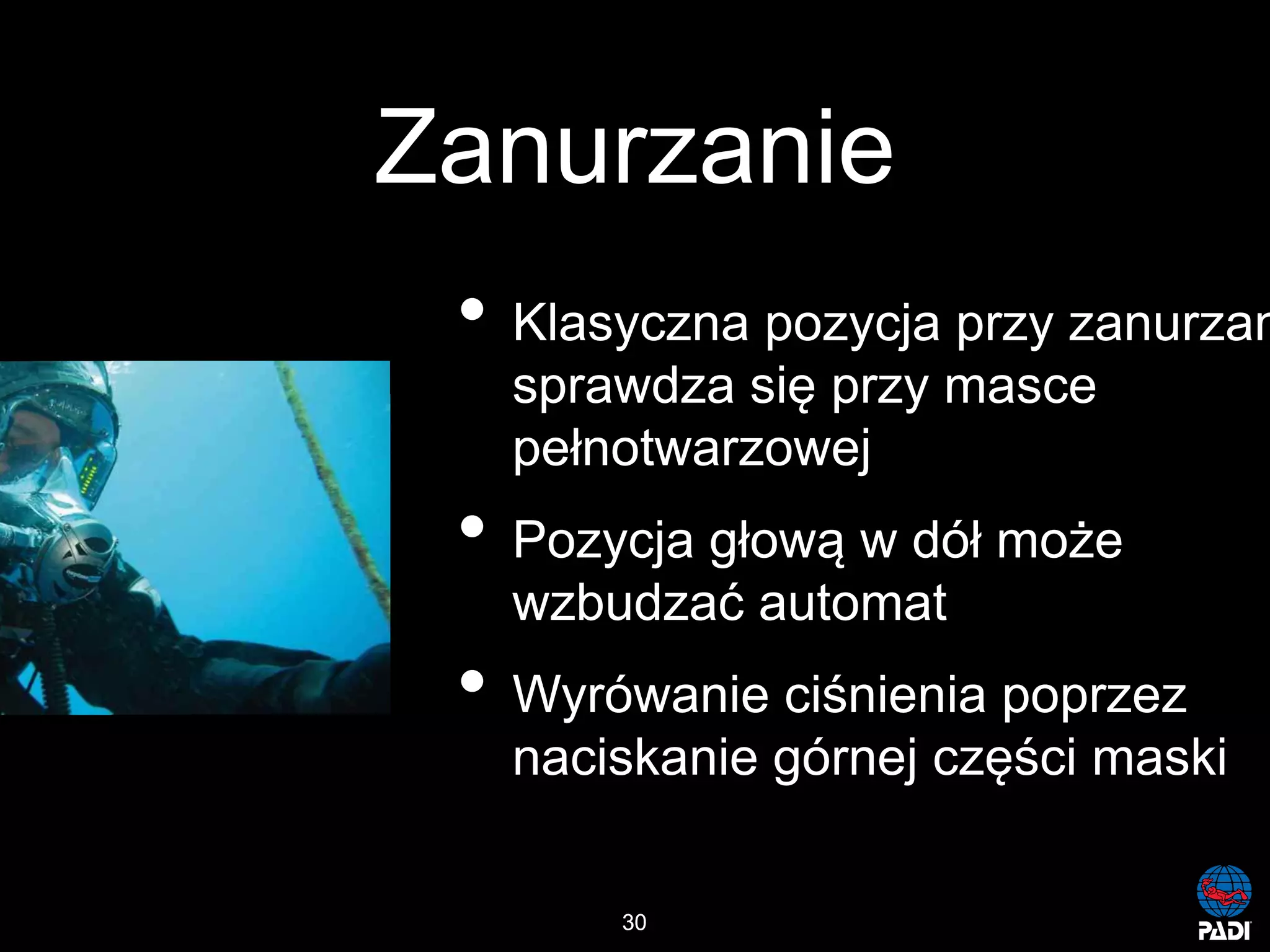 Kurs nurkowy maska pelno twarzowa prezentacja p