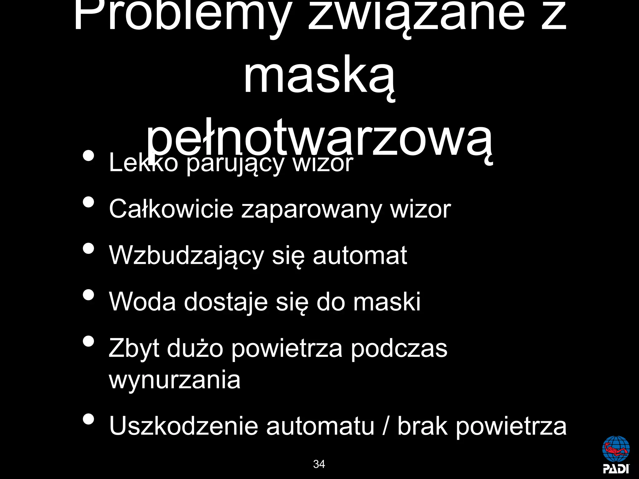Kurs nurkowy maska pelno twarzowa prezentacja p