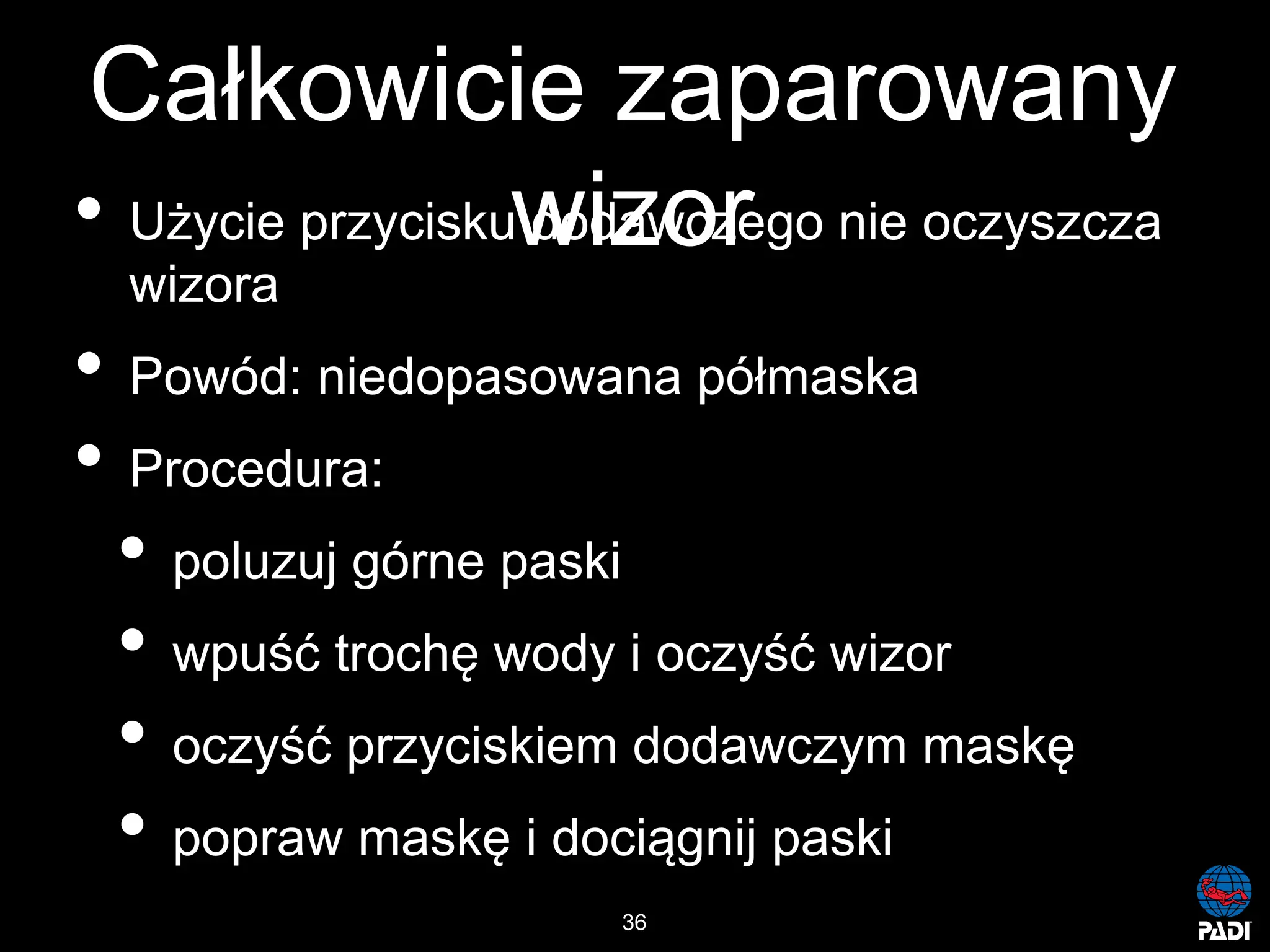Kurs nurkowy maska pelno twarzowa prezentacja p
