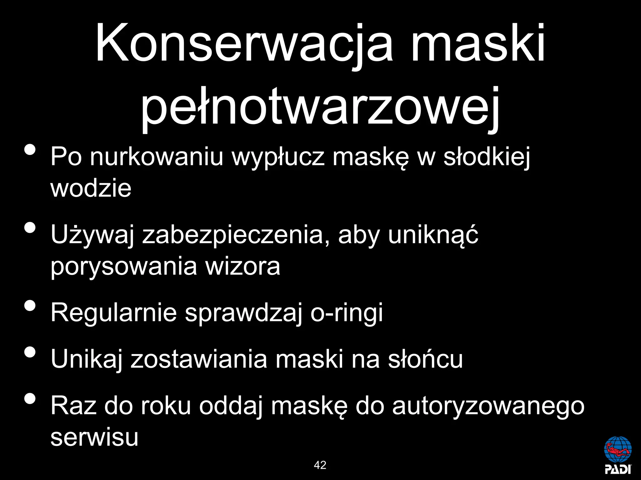 Kurs nurkowy maska pelno twarzowa prezentacja p