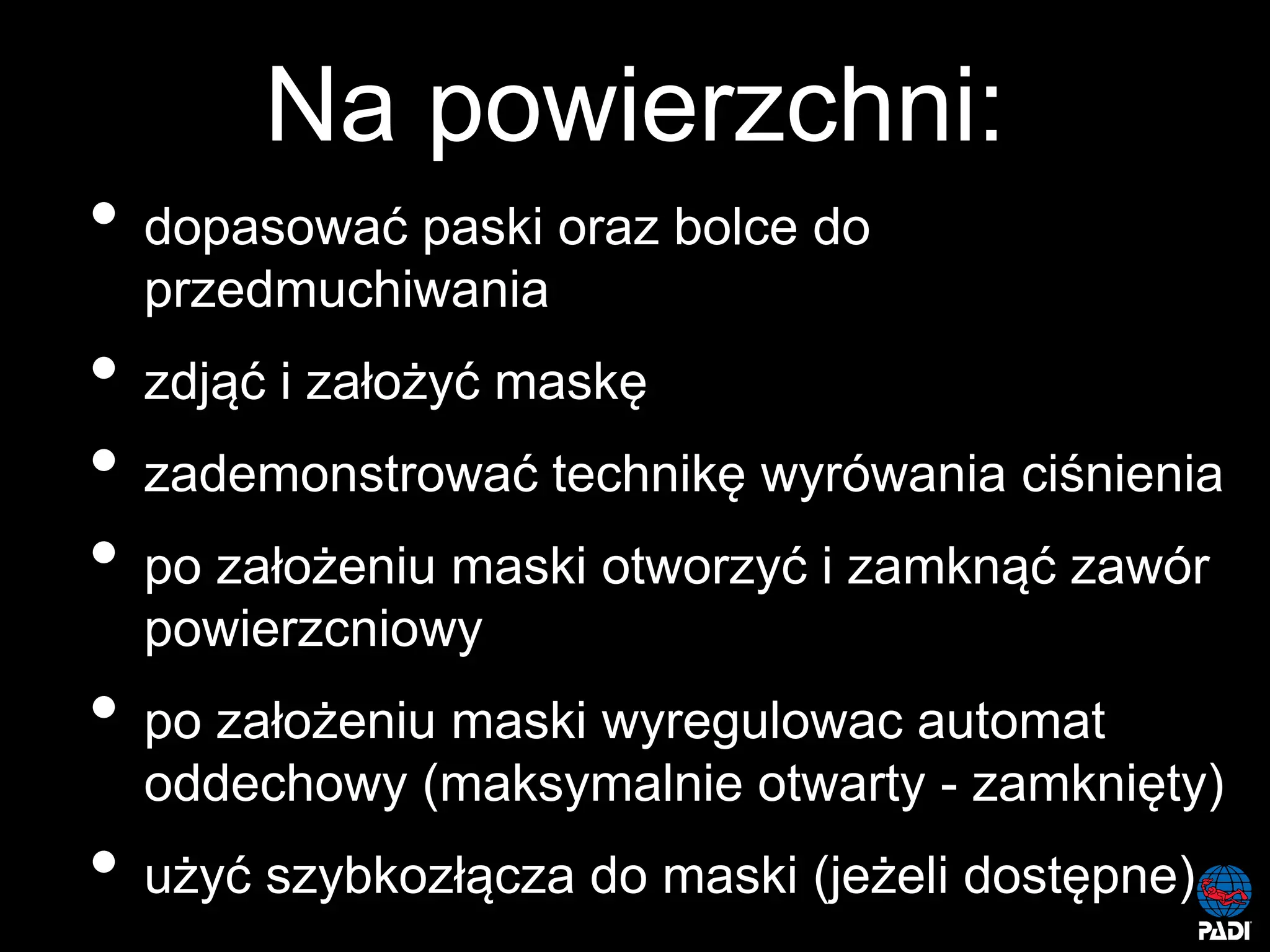 Kurs nurkowy maska pelno twarzowa prezentacja p