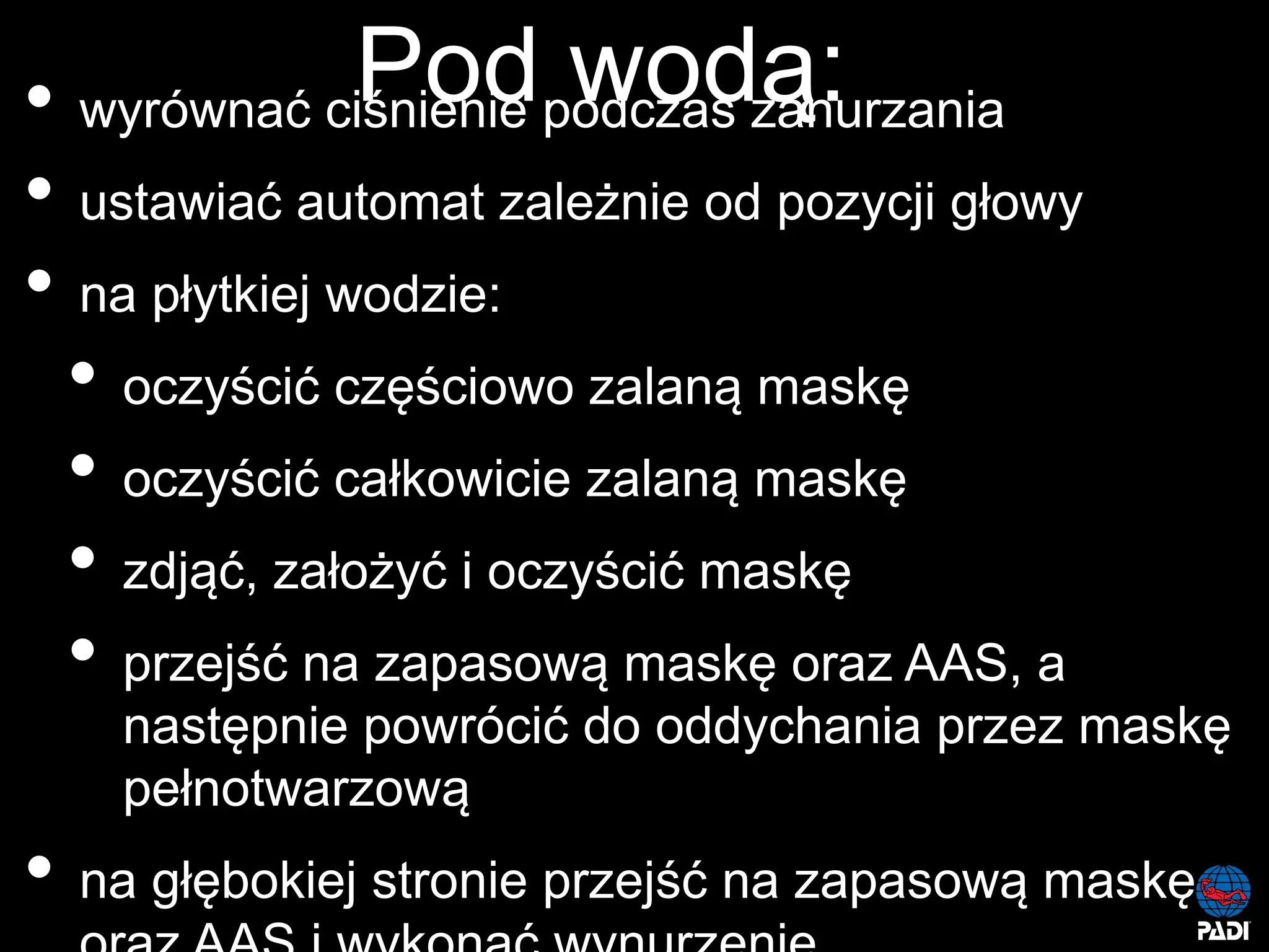 Kurs nurkowy maska pelno twarzowa prezentacja p