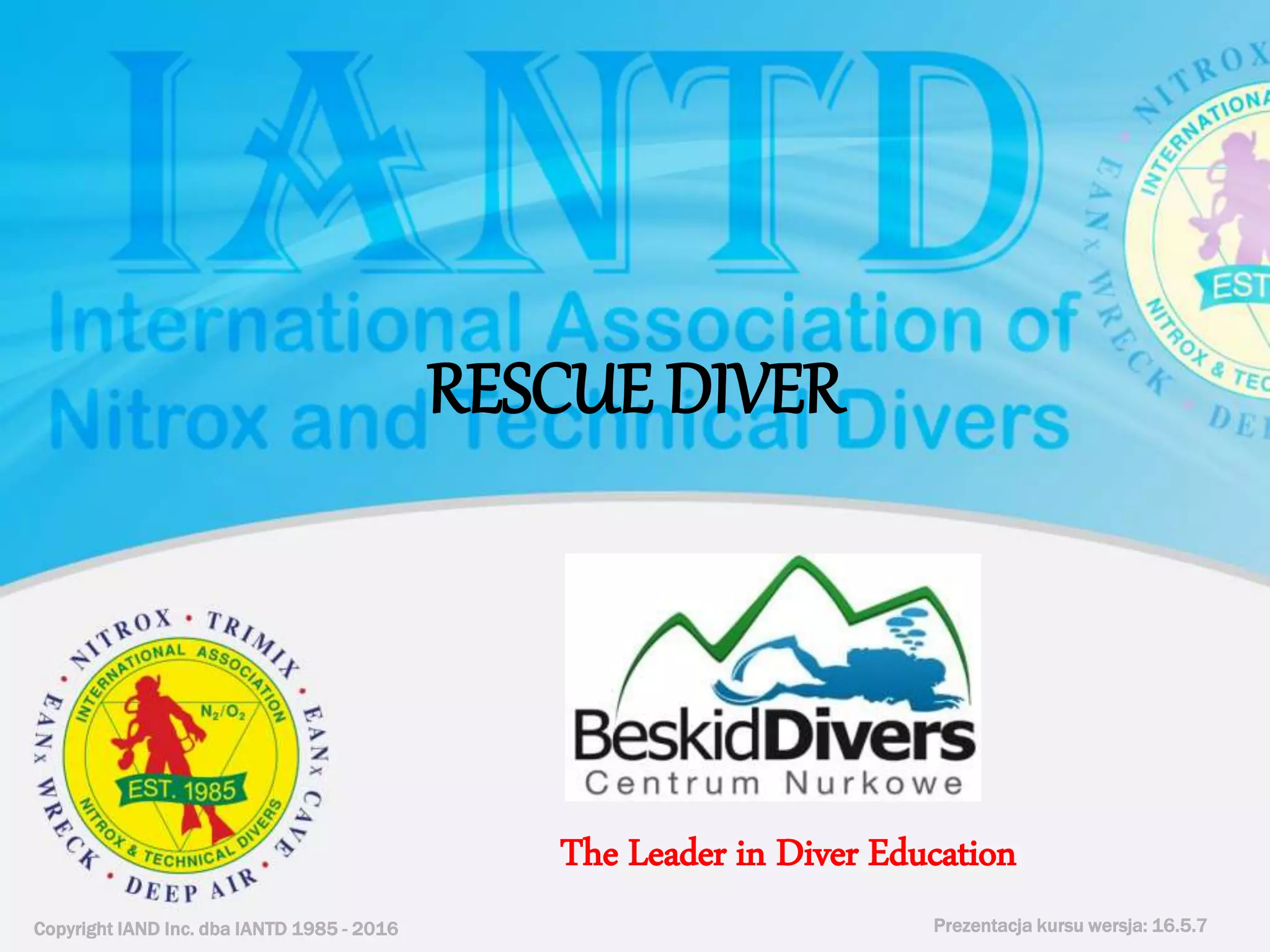 Kurs nurkowy rescue prezentacja beskid divers