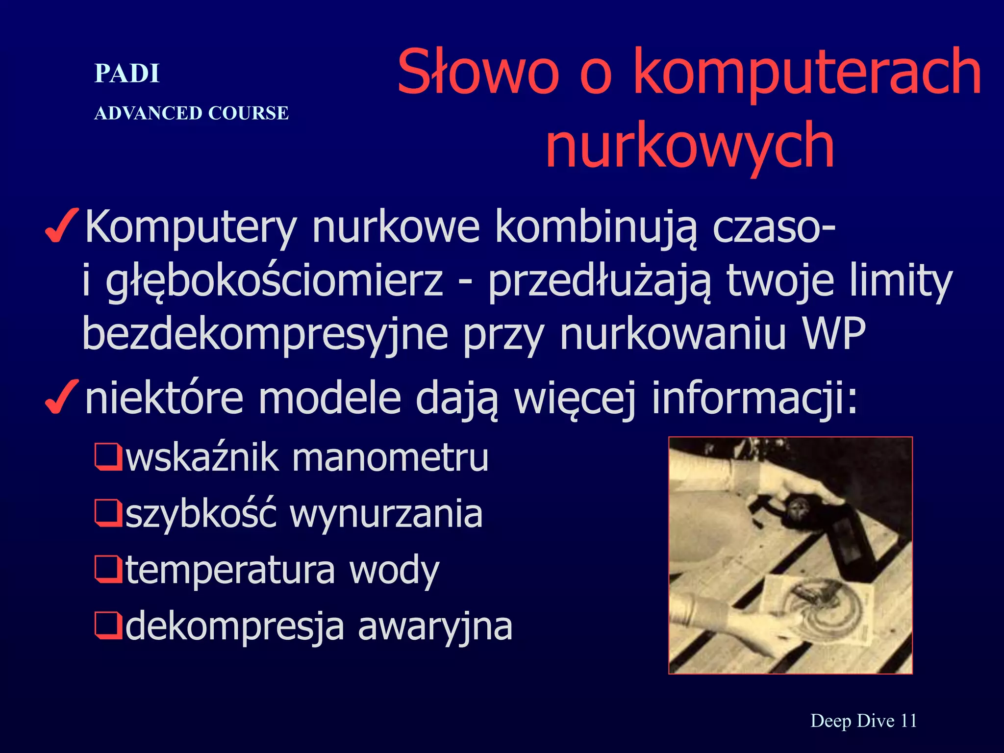 Kurs nurkowy specjalizacja deep prezentacja p.