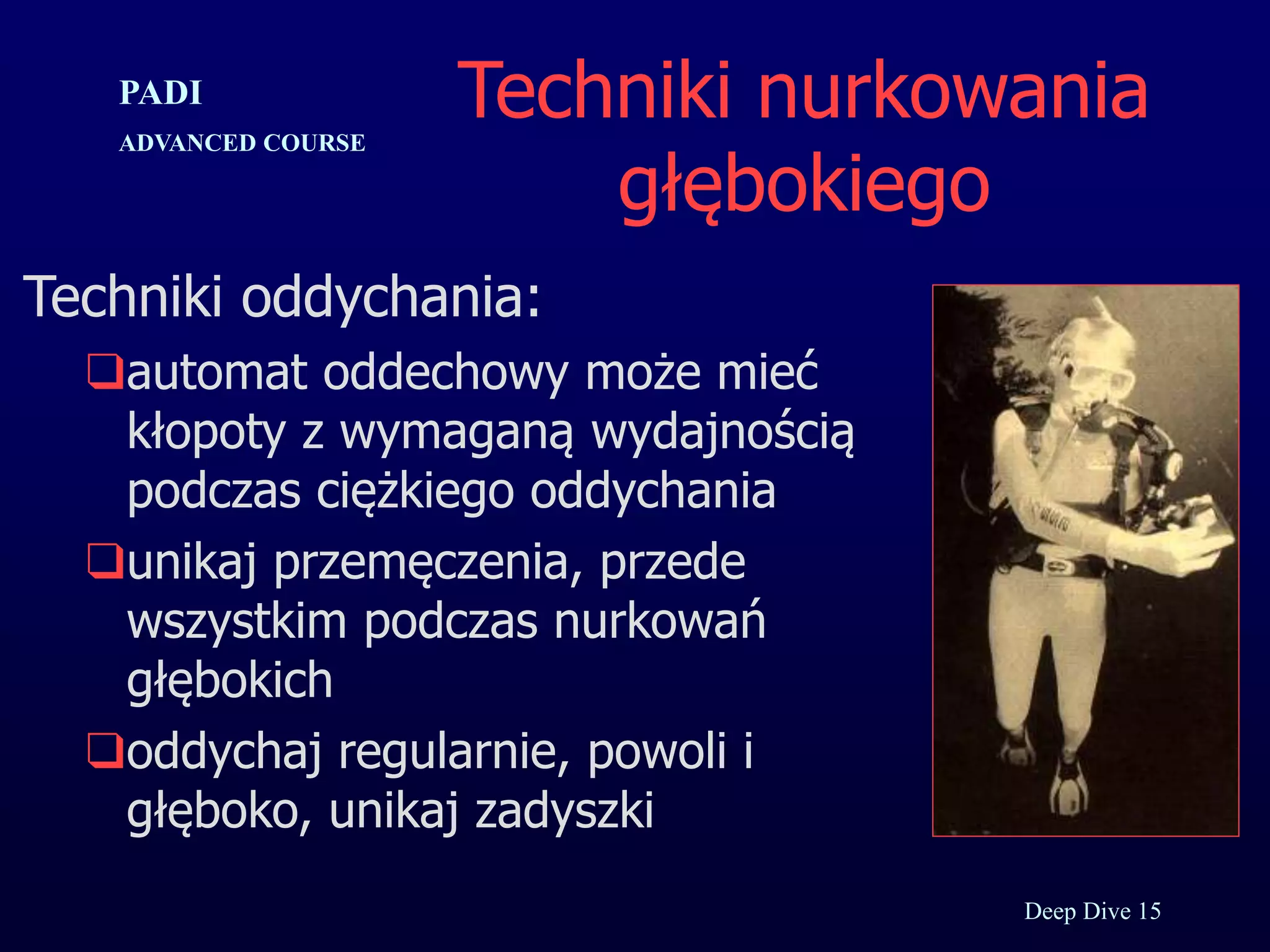 Kurs nurkowy specjalizacja deep prezentacja p.