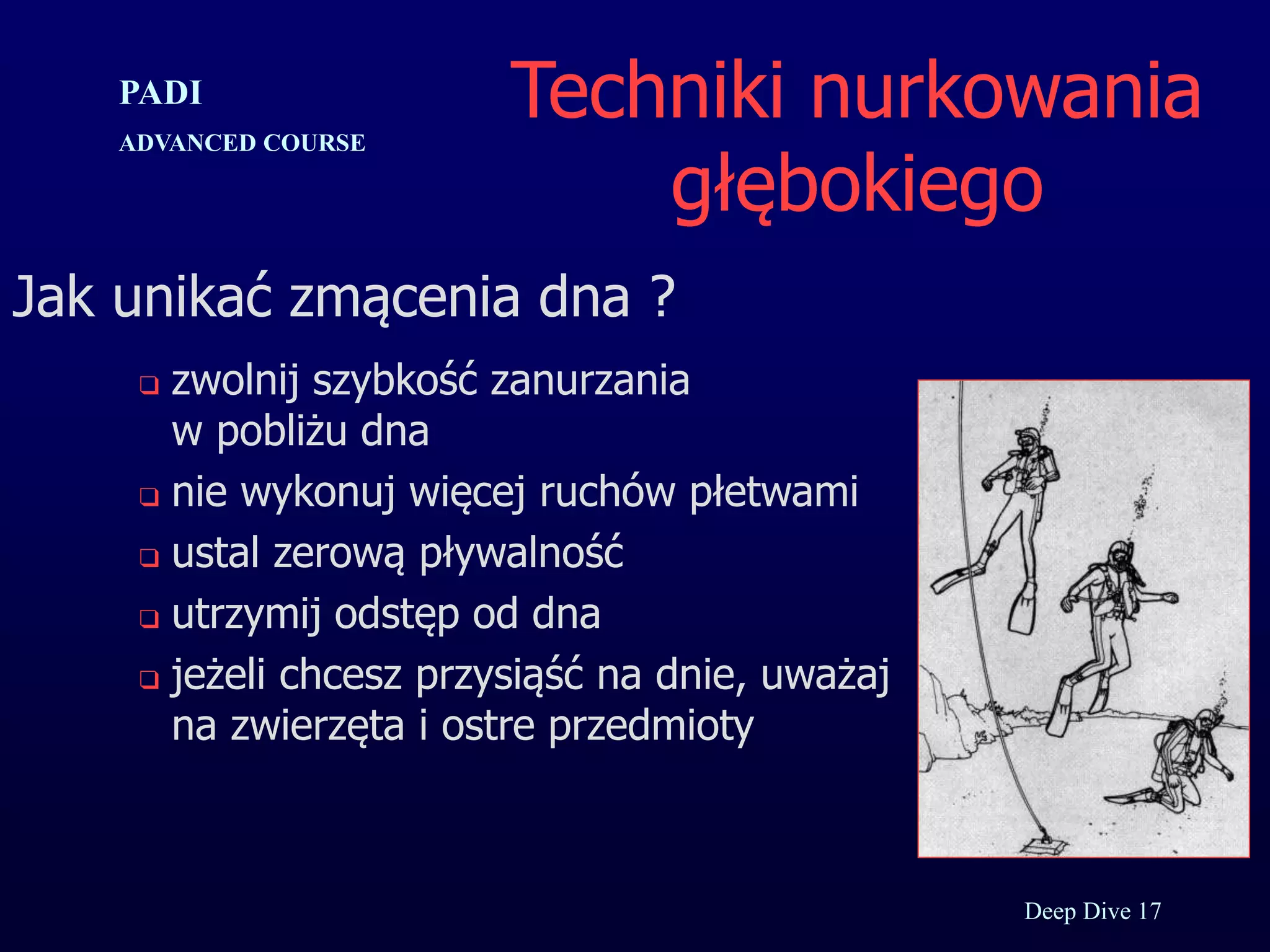 Kurs nurkowy specjalizacja deep prezentacja p.