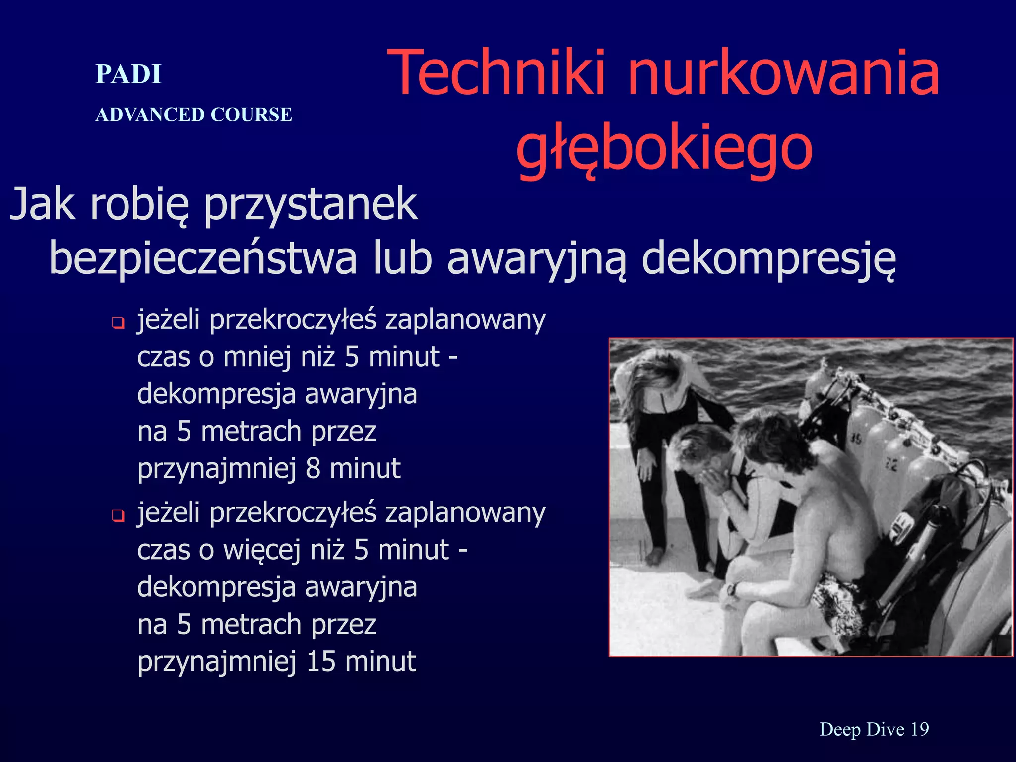 Kurs nurkowy specjalizacja deep prezentacja p.