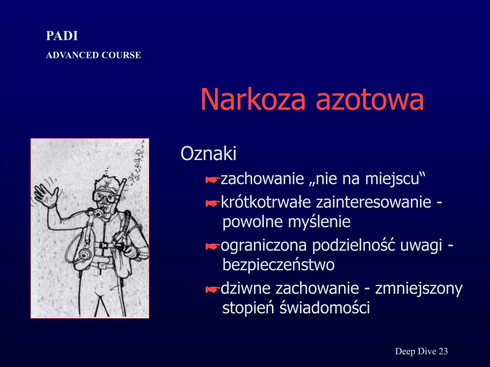 Kurs nurkowy specjalizacja deep prezentacja p.