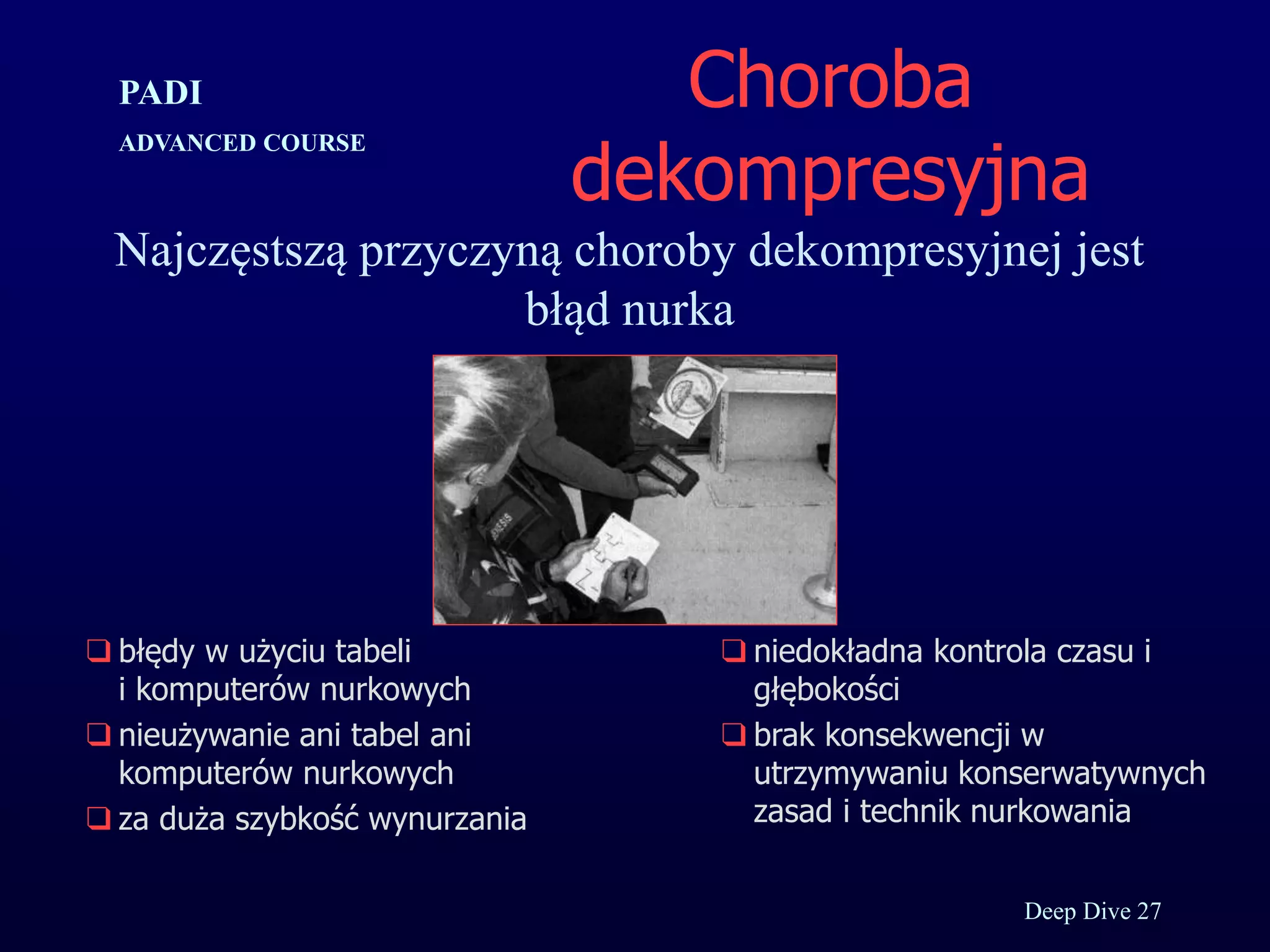 Kurs nurkowy specjalizacja deep prezentacja p.