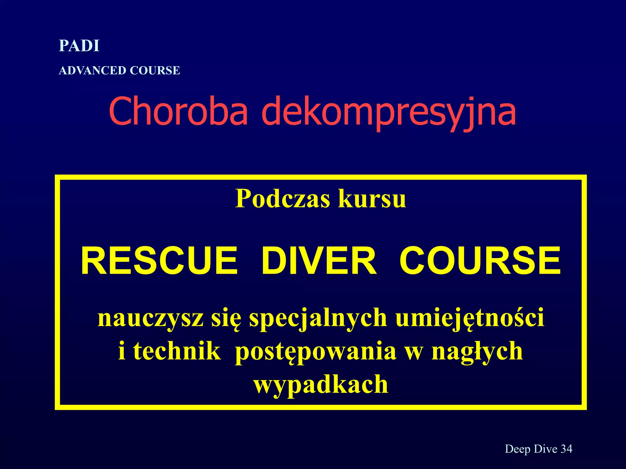 Kurs nurkowy specjalizacja deep prezentacja p.