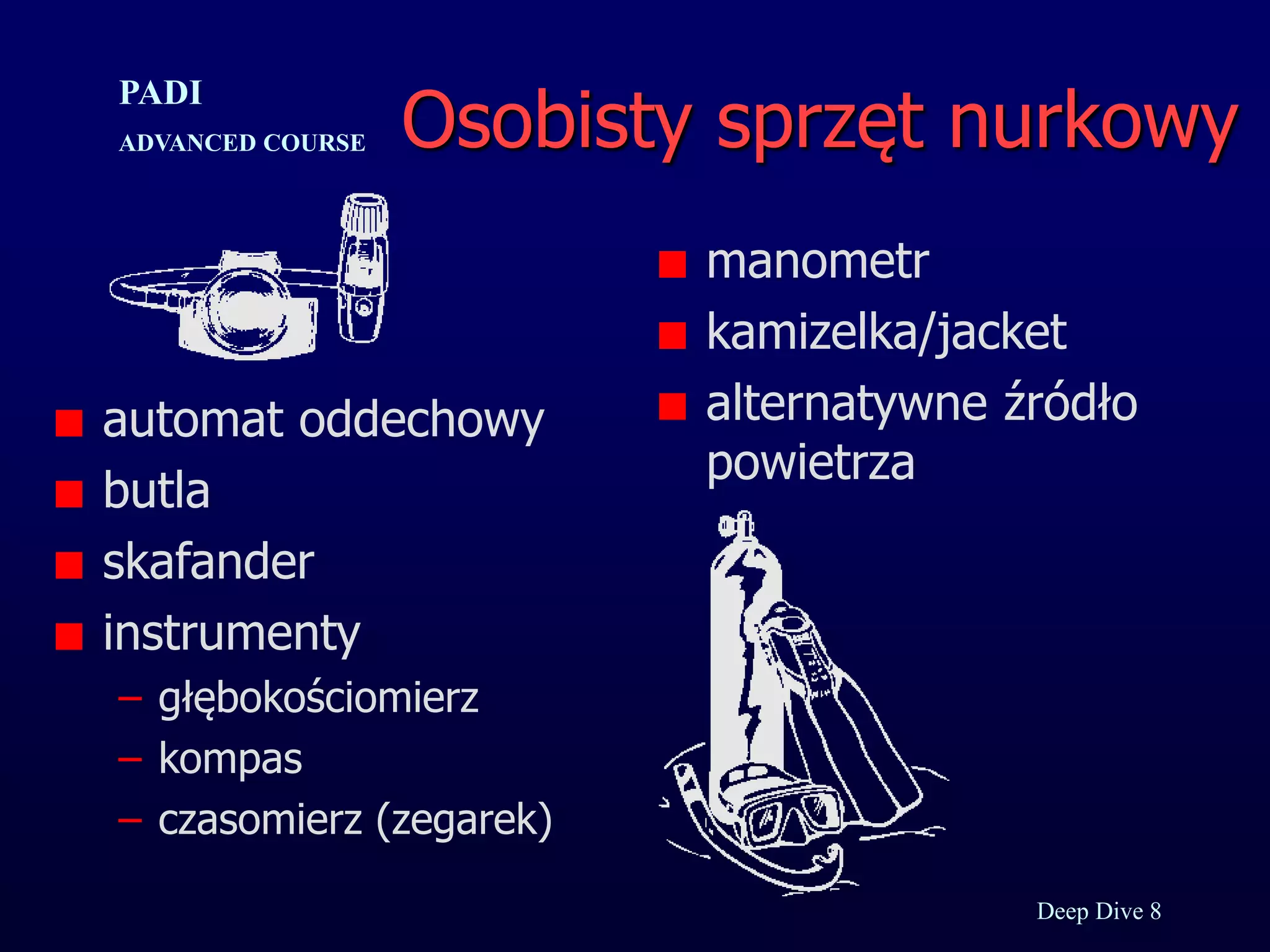 Kurs nurkowy specjalizacja deep prezentacja p.