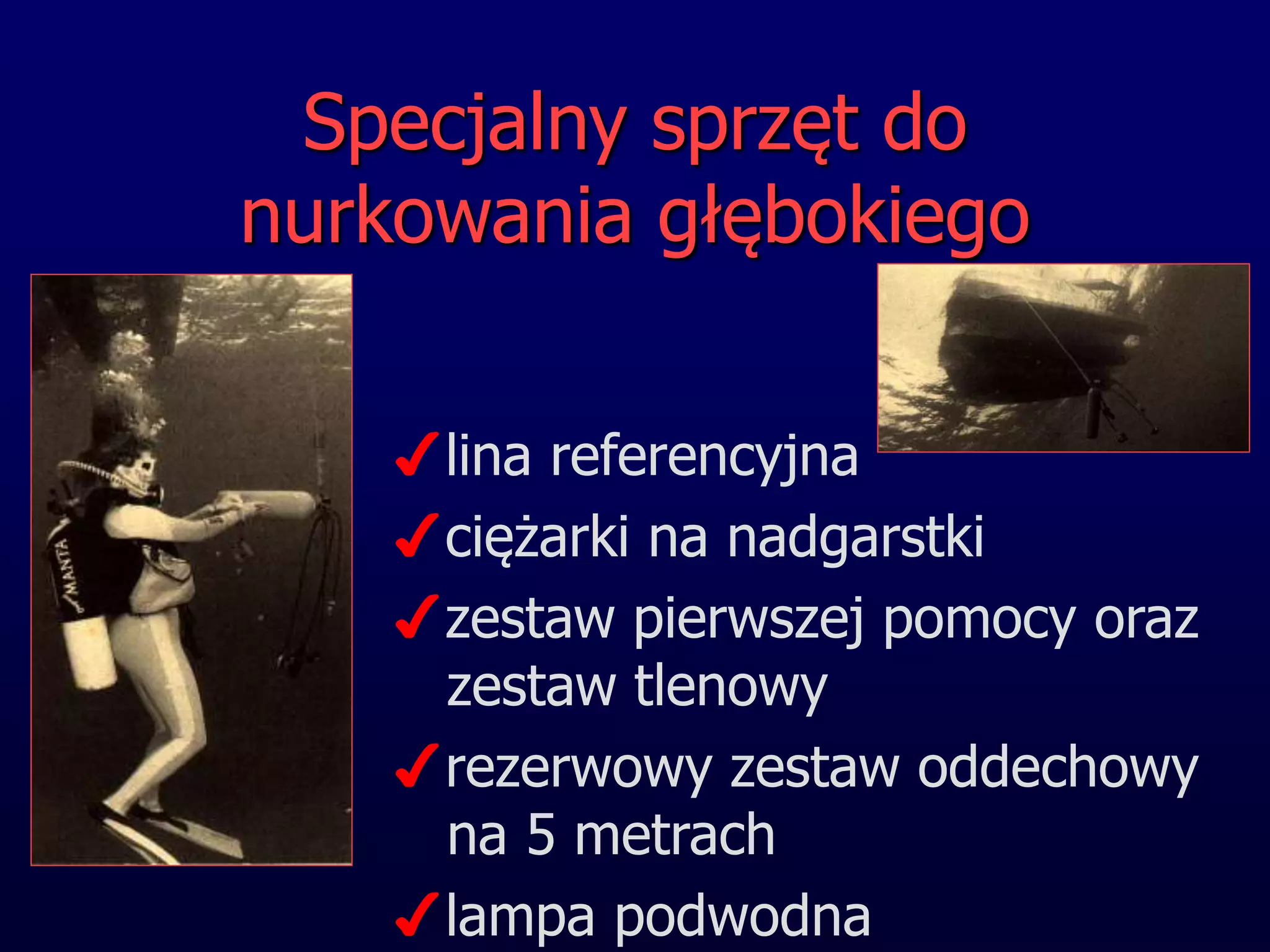 Kurs nurkowy specjalizacja deep prezentacja p.