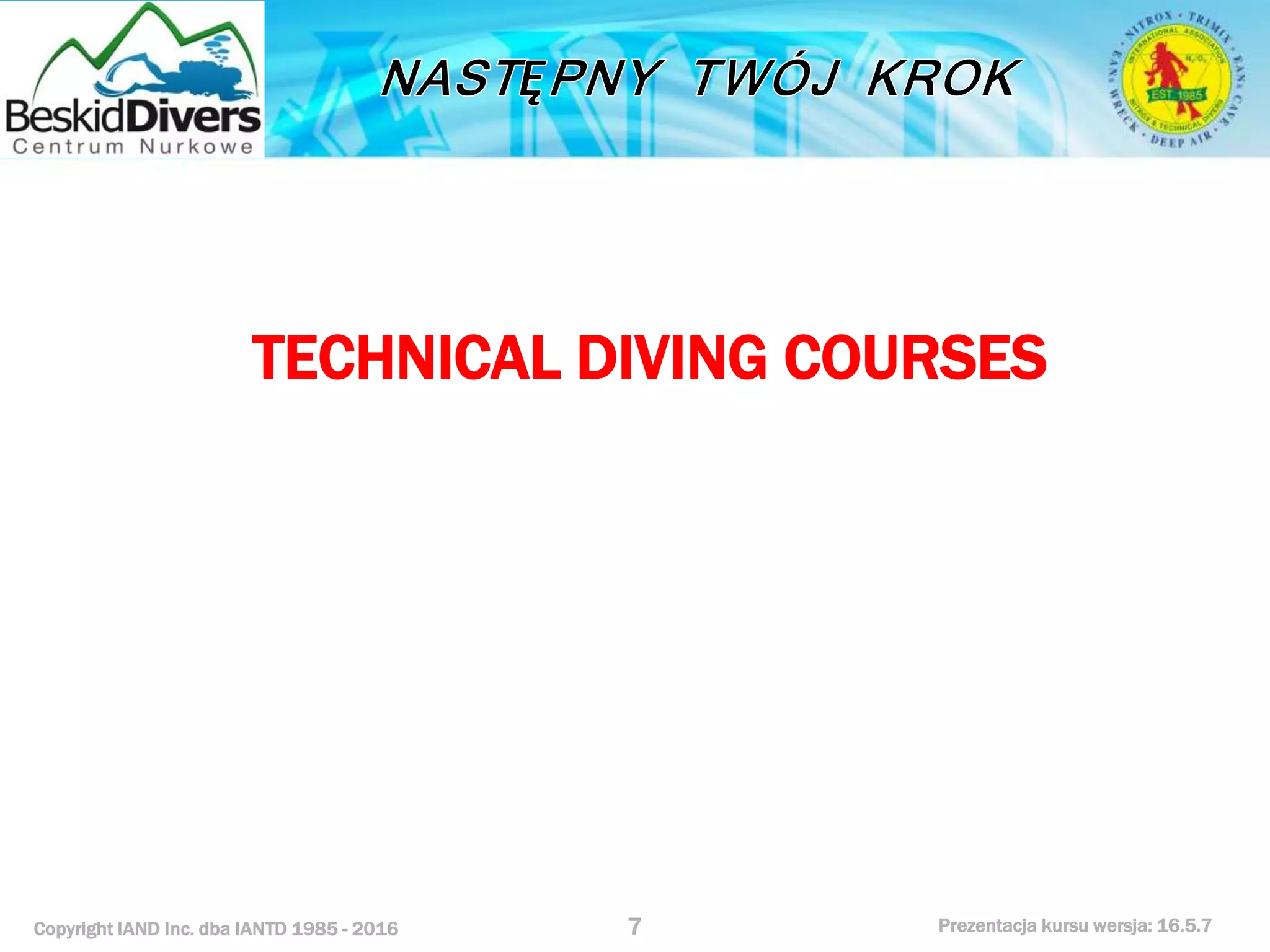 Kurs nurkowy specjalizacja essentials l 3 prezentacja beskiddivers