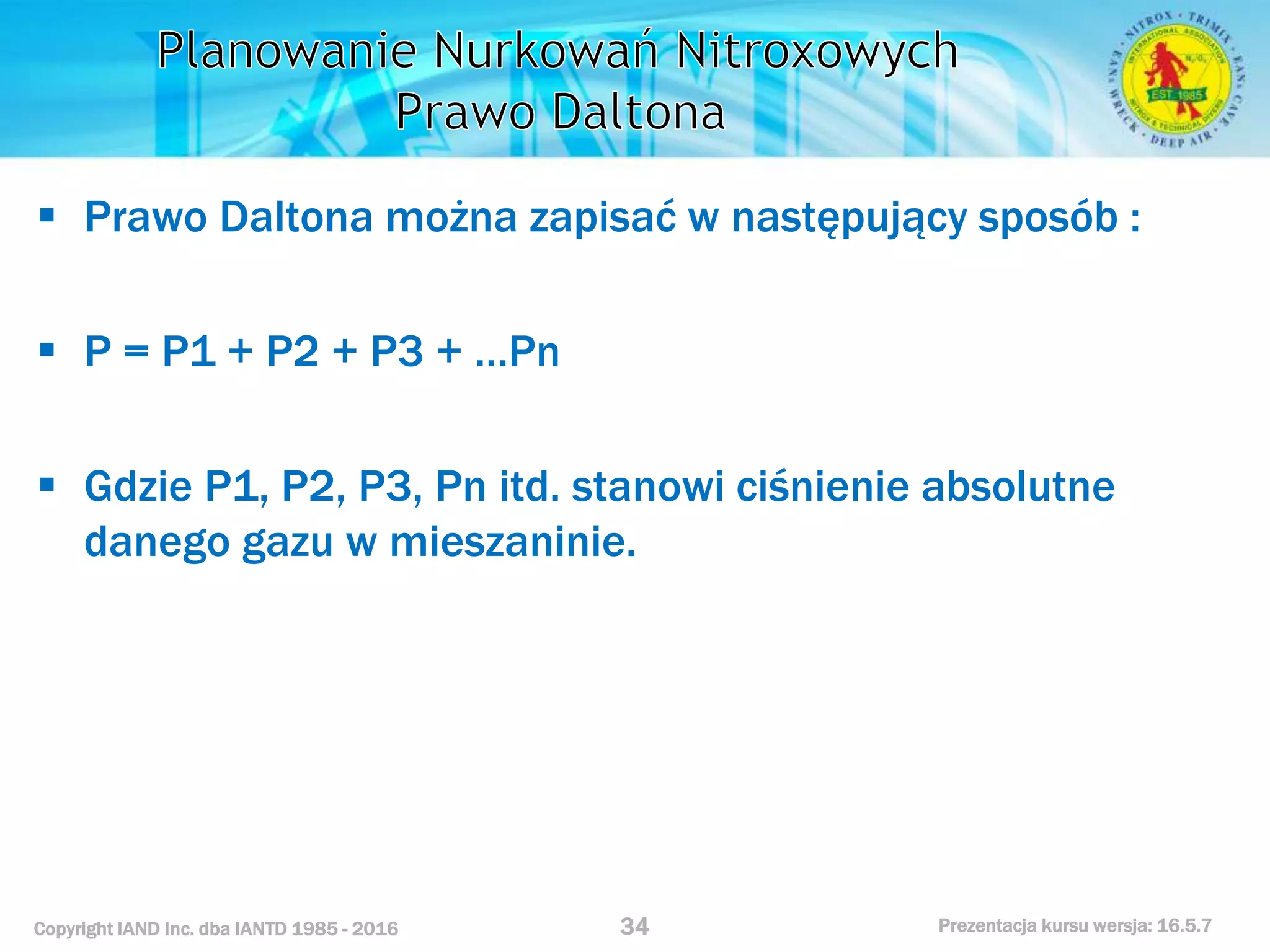 Kurs nurkowy specjalizacja nitrox prezentacja iantd