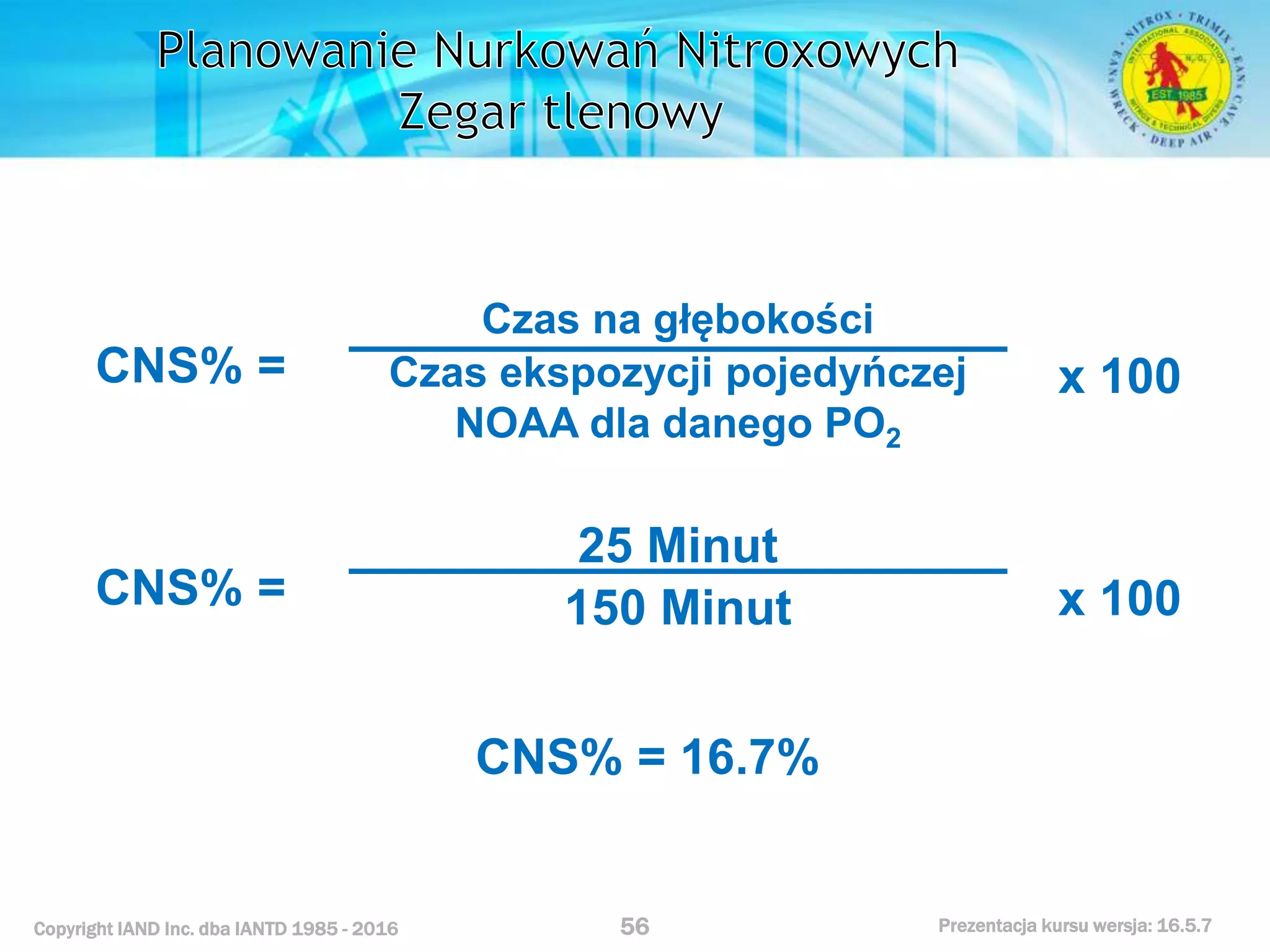 Kurs nurkowy specjalizacja nitrox prezentacja iantd