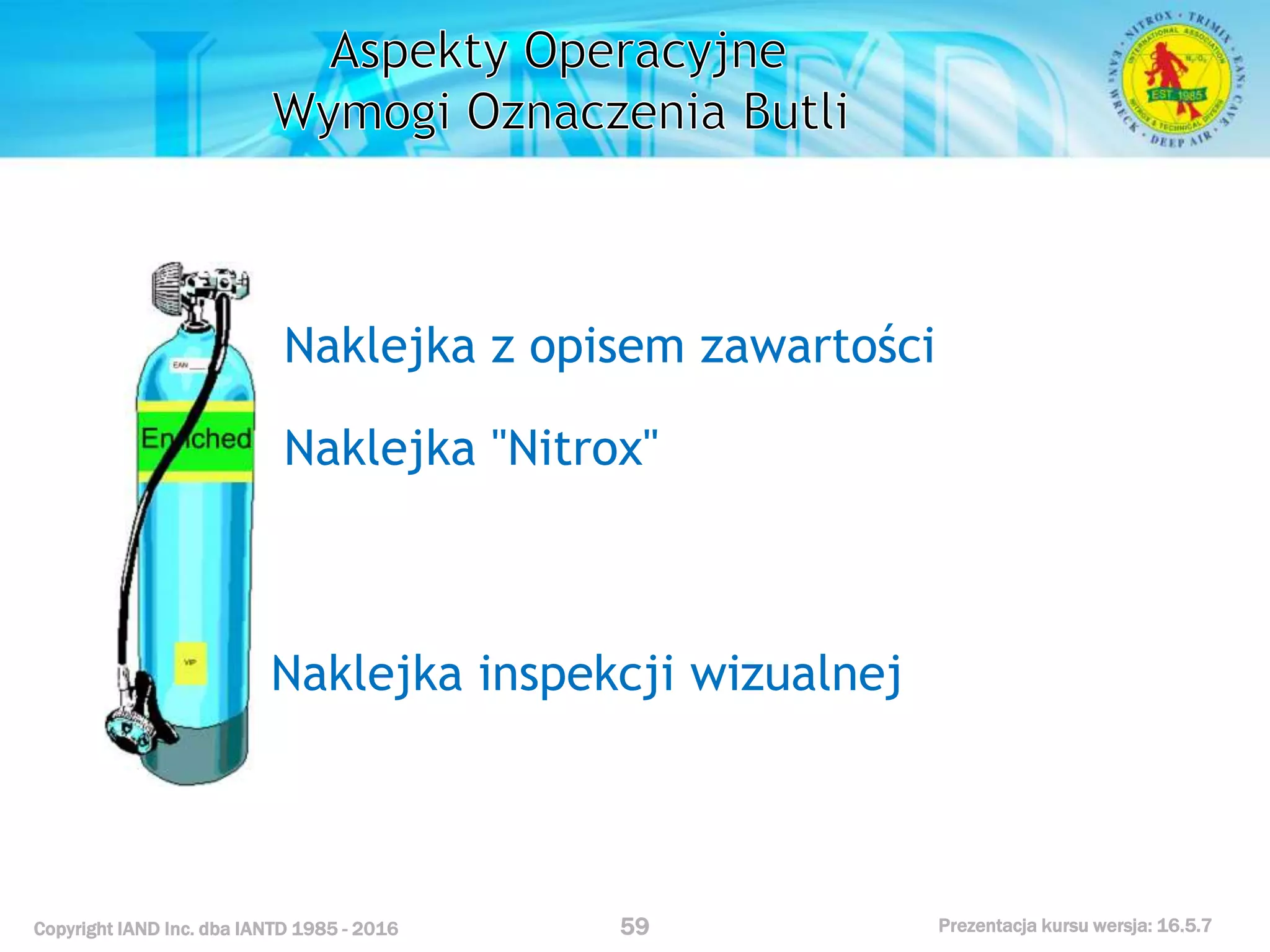 Kurs nurkowy specjalizacja nitrox prezentacja iantd