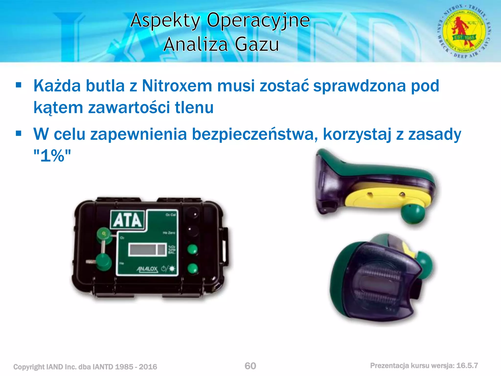 Kurs nurkowy specjalizacja nitrox prezentacja iantd