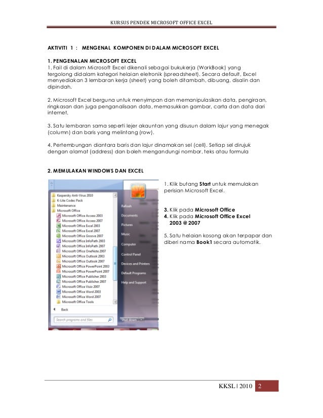 Kursus Microsoft Office Excel Kksl