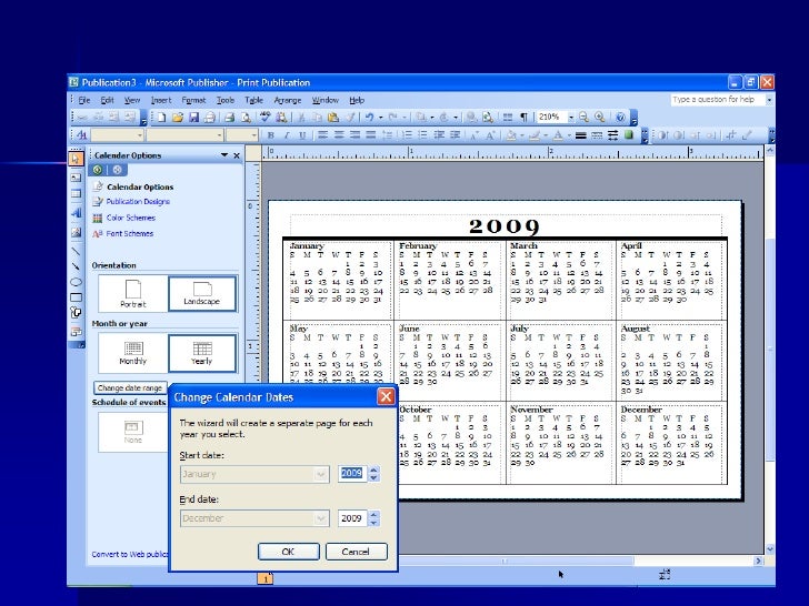microsoft calendar wizard