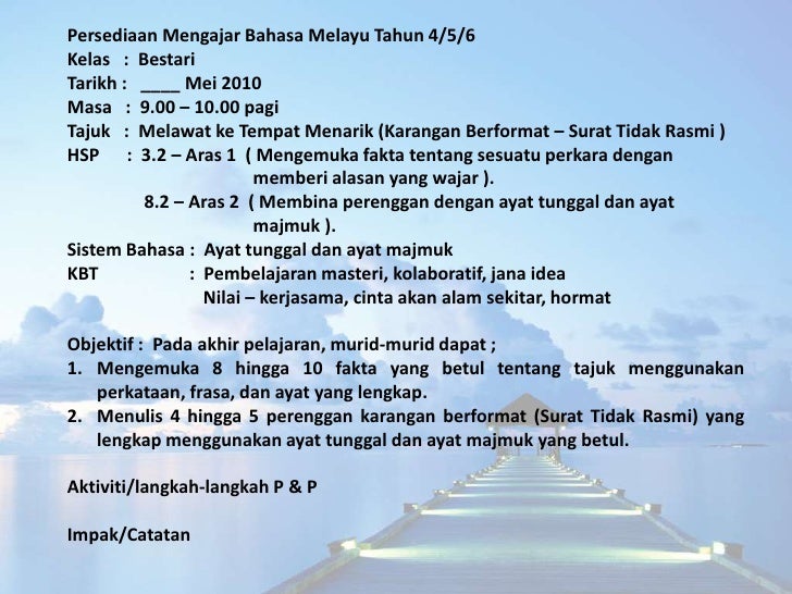 Karangan Surat Rasmi Alam Sekitar - Rasmi U