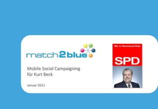 Mobile Social Campaigning  für Kurt Beck Januar 2011 CONFIDENTIAL JUST FOR INTERNAL USE 