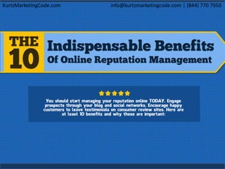 KurtzMarketingCode.com info@kurtzmarketingcode.com │ (844) 770 7950
 