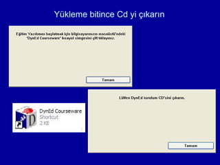 Yükleme bitince Cd yi çıkarın
 