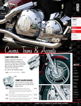 Yamaha Motorcycles Suzuki Kuryakyn 1294 Motorcycle Accent Accessory: Front Caliper Cover for Kawasaki Chrome 