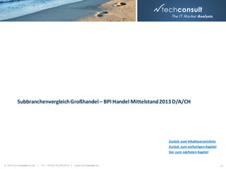 Subbranchenvergleich Großhandel – BPI Handel Mittelstand 2013 D/A/CH

Zurück zum Inhaltsverzeichnis
Zurück zum vorherigen Kapitel
Vor zum nächsten Kapitel

© 2013 techconsult GmbH | Tel.: +49 (0) 561/8109-0 | www.techconsult.de

22

 