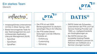 3
• DATIS bietet als Schwester-
unternehmen der PTA und Full
Service Hosting Provider seit
1969 u.a. maßgeschneiderte
ein ...