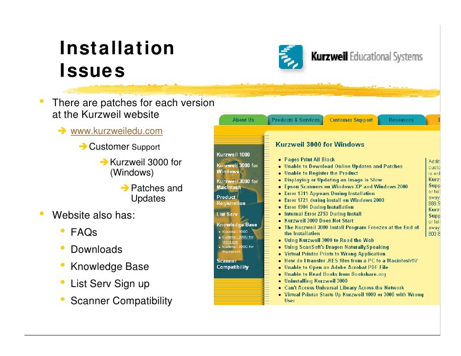 Kurzweil 3000 Version 11 Patch Kurzweil 3000 Version 11 Patch