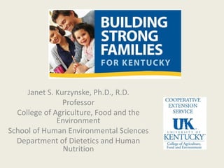 Janet S. Kurzynske, Ph.D., R.D.
Professor
College of Agriculture, Food and the
Environment
School of Human Environmental Sciences
Department of Dietetics and Human
Nutrition
 